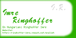 imre ringhoffer business card